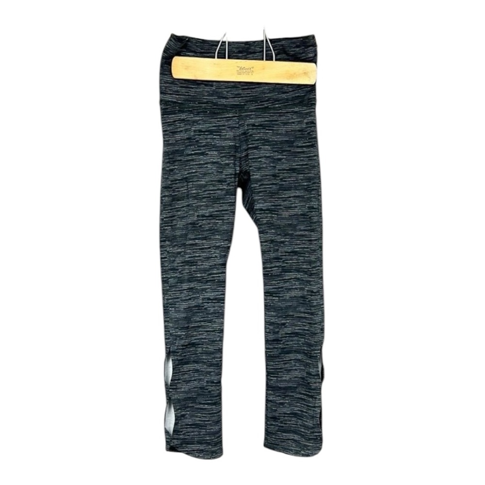 Aerie Chill Play Move Gray Space Dye Cropped Cut Out Leggings Size Small